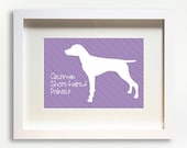 German Shorthaired Pointer Silhouette Dog Print Modern Design