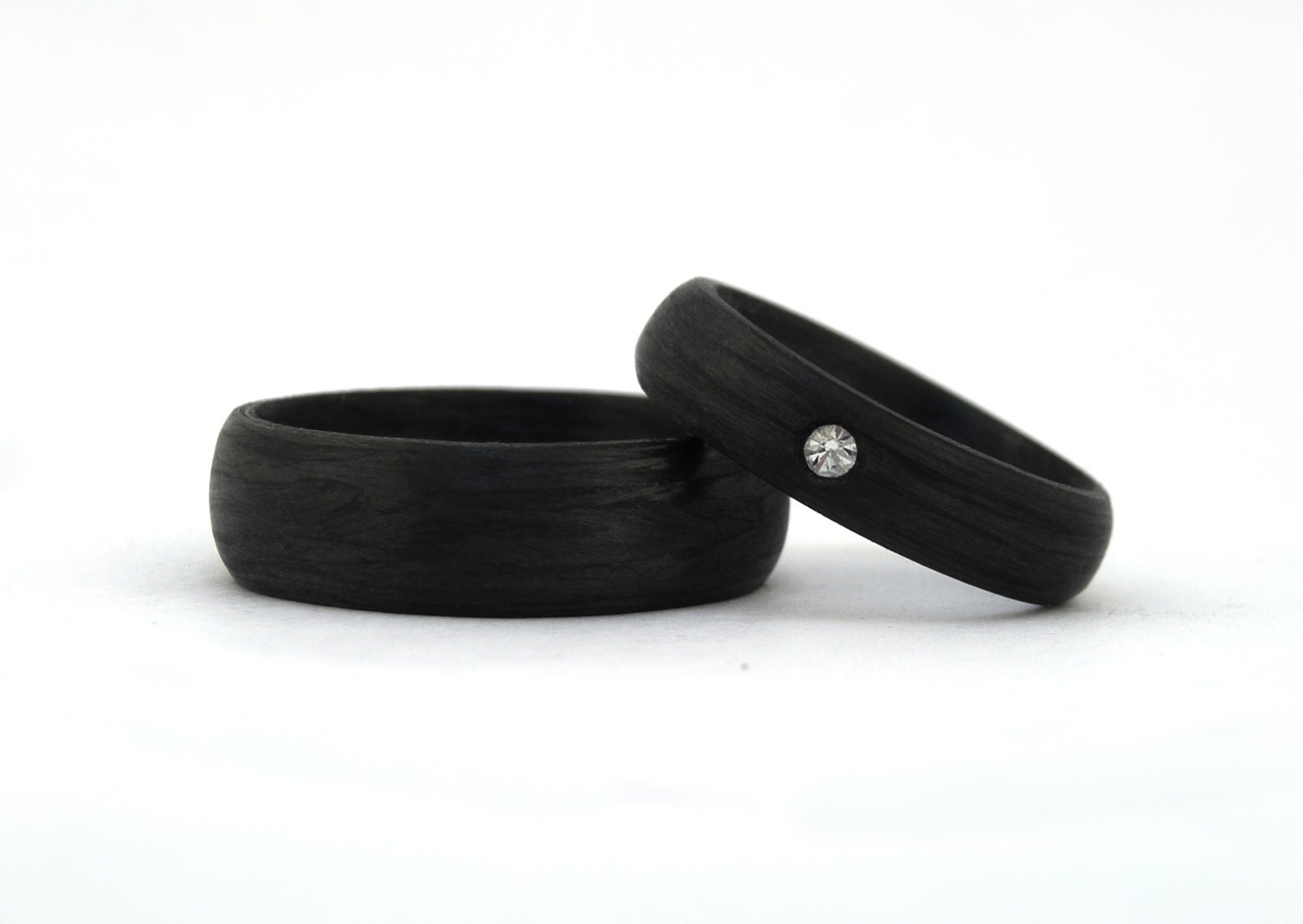 Carbon Fiber Unidirectional black Wedding Rings