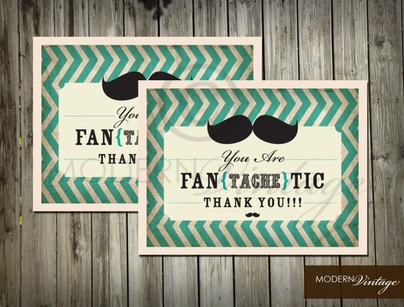Buy thank you cards - Fantachtic Mustache Bash Thank You Card - Set of 12