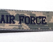 Air Force ABU, Embroidered, Custom Key Fob, Wristlet Key Chain, Luggage Tag, Military Key Fob