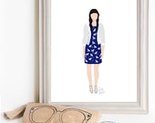 Though Very Humble : Custom Paper Doll Portrait Illustration