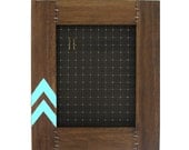 Jewelry Organizer // Earring Display Frame // Store & Organize Jewelry // Reclaimed Wood Furniture // Eco-Friendly //Turquoise Chevron