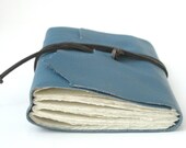 Leather Journal, Newark Blue, Hand-Bound 4.5 x 6 Journal by The Orange Windmill on Etsy