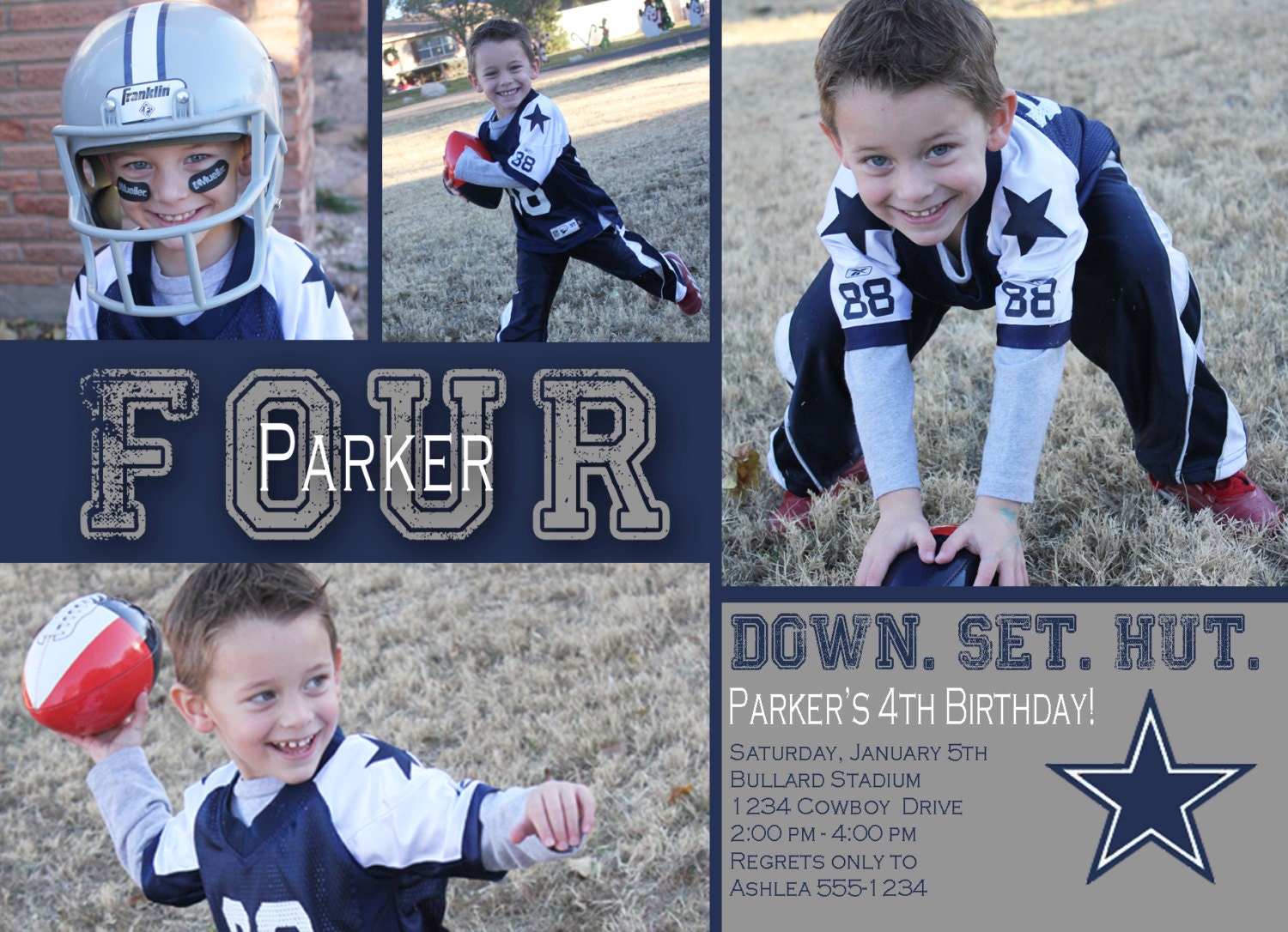 Dallas Cowboys Football Birthday Invitation Il_170x135