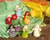 Waldorf Toy Root Children - Flower Children - Handmade Needle Felted Wool Doll