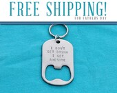 Personalized Keychain - Free Shipping -  Father's Day Gift Bottle Opener for Dad, Beer Lover, Grandpa