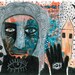 HOUSEWIFE EMERGES original painting - outsider art - raw - primitive - naive - mixed media