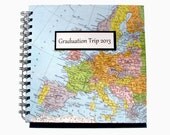 Graduation Gift - Travel Journal with Custom Map, 8"x8"
