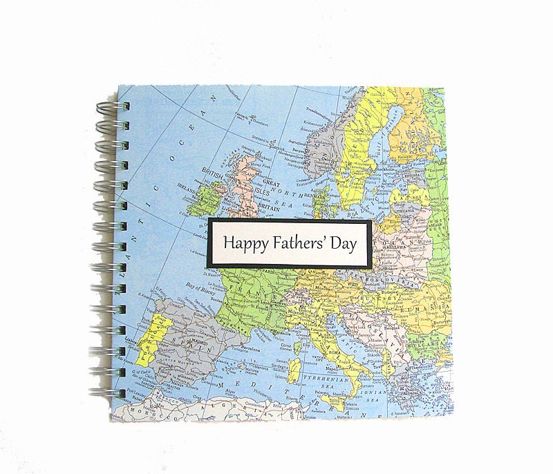 Fathers' Day Gift - Travel Journal with Custom Map