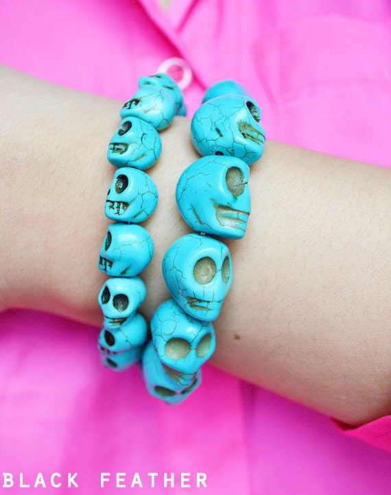 Turquoise Skull Bracelet