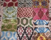 SALE %25 Yuner / ikat Velvet pieces, patchwork pieces, decorative super parts, bargain price, 12 pieces, Free Shipment By FEDEX