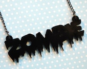 ZOMBIE acrylic laser cut necklace