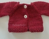 doll cardigan "Anna" in red   for a 16 " doll