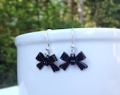 Black Bow Earrings