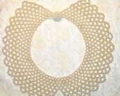 Vintage Necklace Collar Pearl Seed Dress Collar Sweater Bib Lacey Faux Seed Pearl Collar