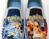 Custom Pokemon Box Art Canvas Shoes