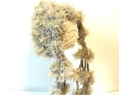 Newborn photo prop pixie hat. Fuzzy pixie hat.  Ready to ship.