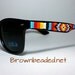 Hand Beaded Sunglasses Tribal Design Red