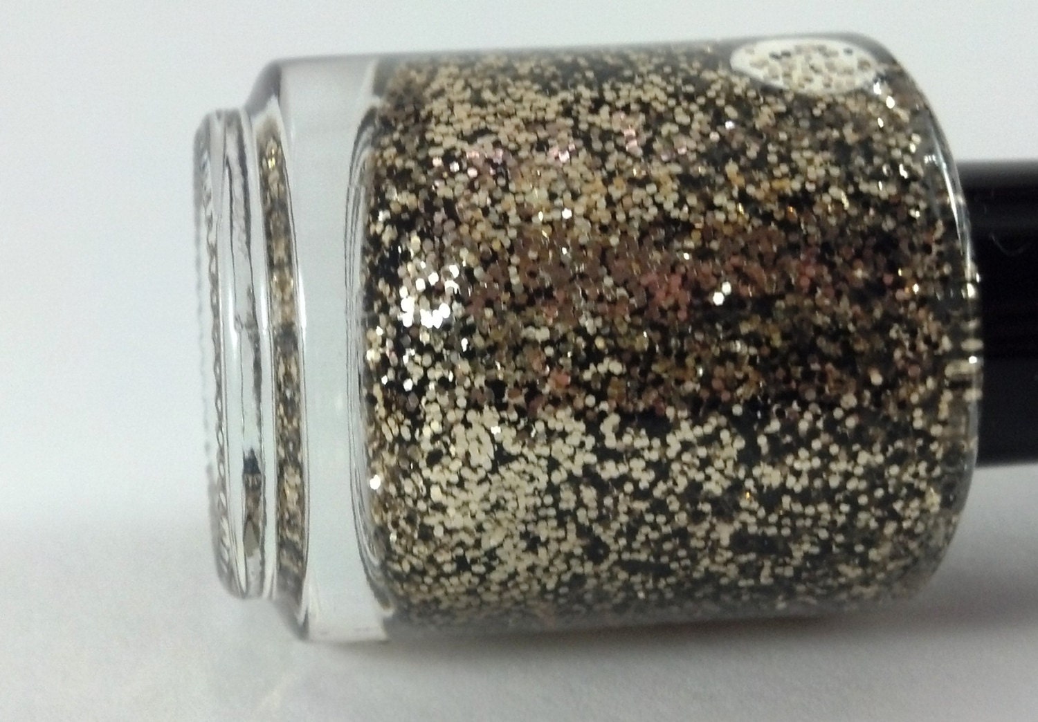 Nebula - Handmade Nail Polish - Glitter Polish - Black and Gold Glitter - Nail Lacquer