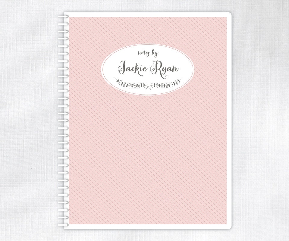Vintage Stripes Personalized Notebook - Spiral Bound Il_170x135