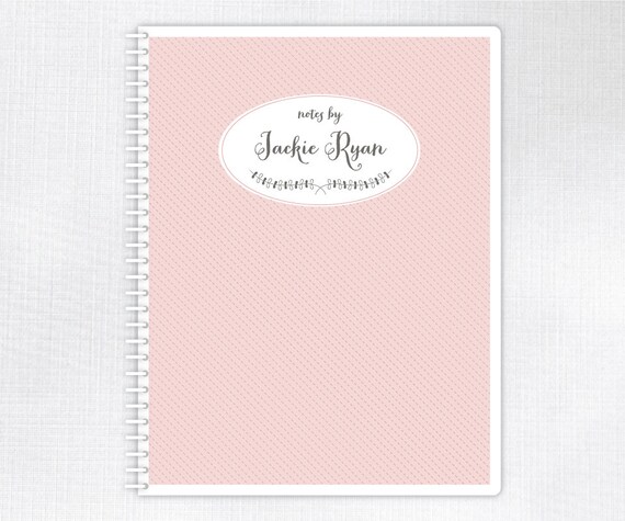 Vintage Stripes Personalized Notebook - Spiral Bound Il_570xn