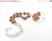 ON SALE Gemstone  Unakite Tree of Life Necklace, Silver Chain,Handmade by Lyrisgems, Women's Jewelry