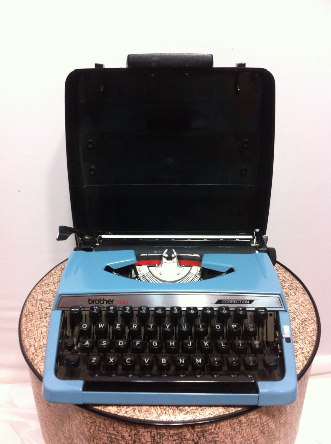 Vintage Blue 60's Brother 100 Correction Typewriter 