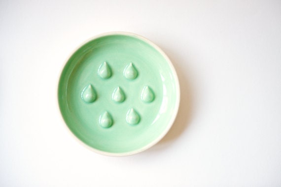 Soap Dish in Mint-  handmade ceramics by RossLab (made to order)