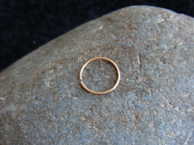 Rose gold filled Extreme thin and Extra small  Cartilage /seamless /catchless /tragus /helix /nose ring