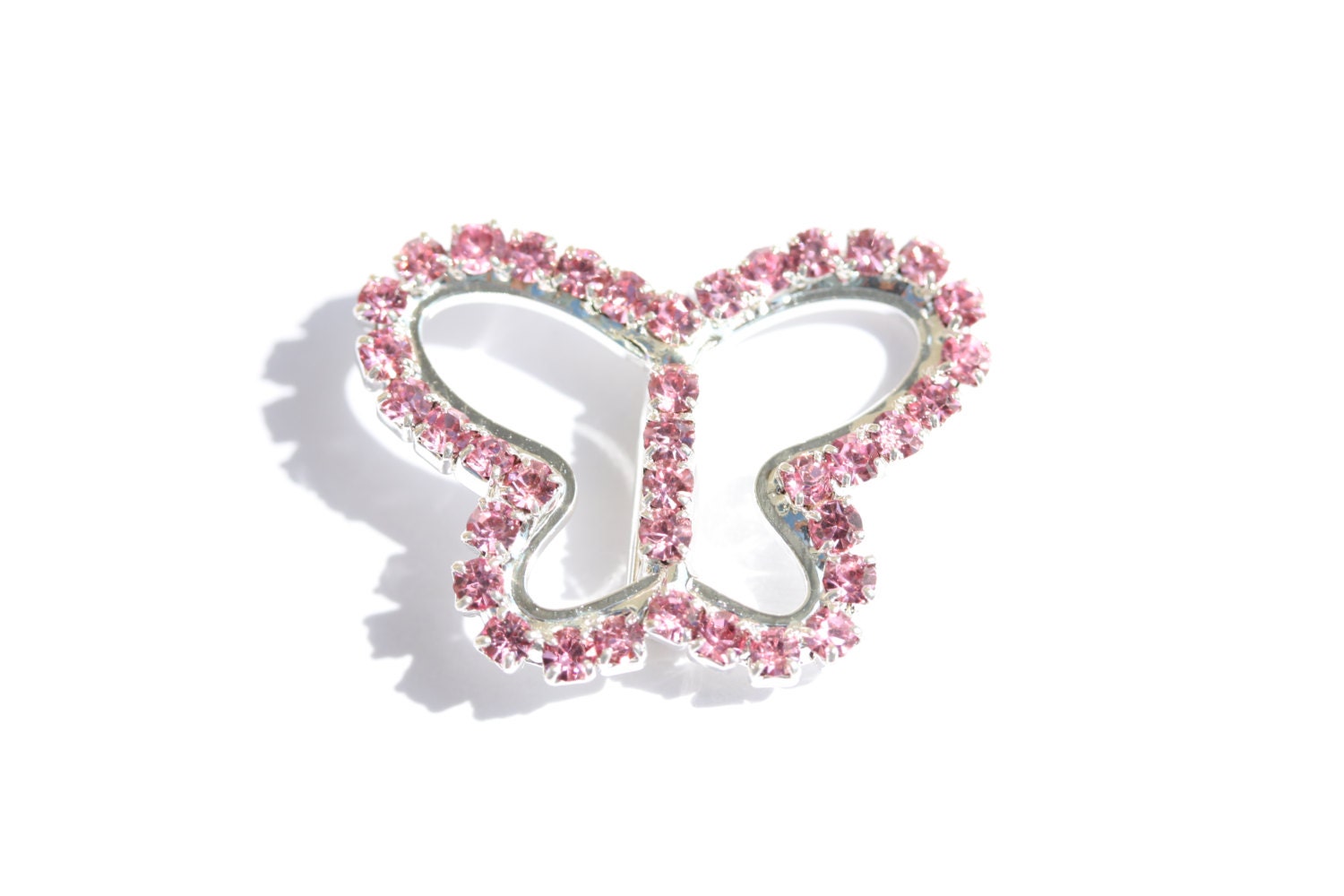 Pink Butterfly Rhinestone Crystal Bracelet Connector Basketball Wives Earrings