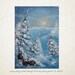 Winter Frosty Morning 5x7in. Original Mixed Media Painting home decor
