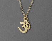 Gold Om Sign Necklace also available in silver