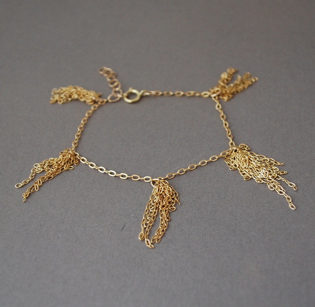Gold Tassel Bracelet also available in Silver