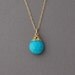 Turquoise Drop Gold Necklace