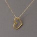 Gold Open Heart Necklace