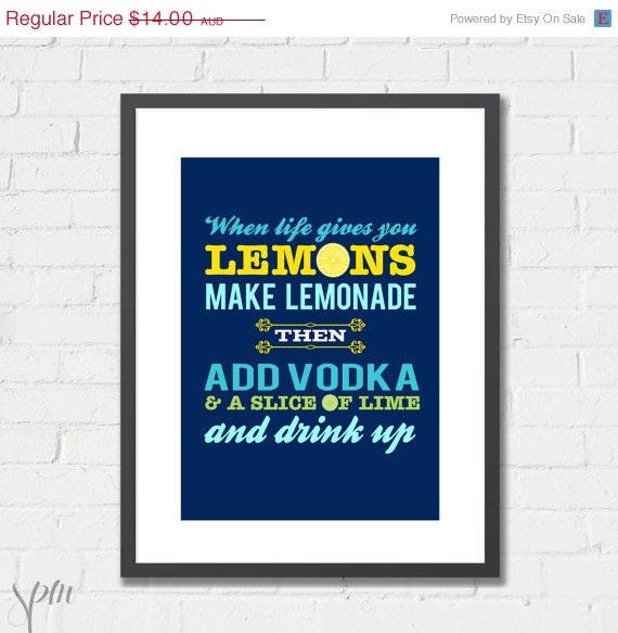 Art Print When Life Gives You Lemons 8x10 or A4