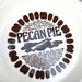 Vintage Pecan Pie Plate Dish Pan Ceramic Recipe Royal