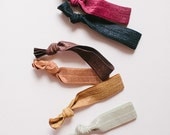 Fabric Elastic Hair Ties - Set oF 6 -