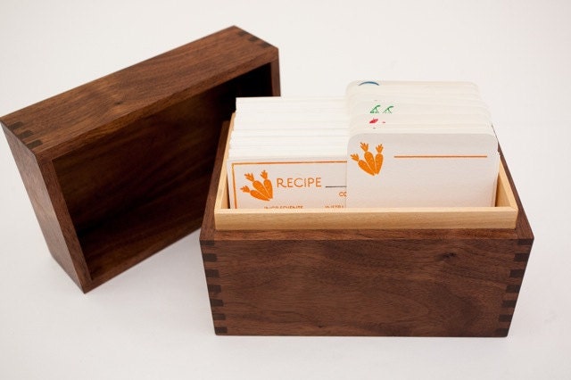 Letterpress Recipe Cards-Box Set