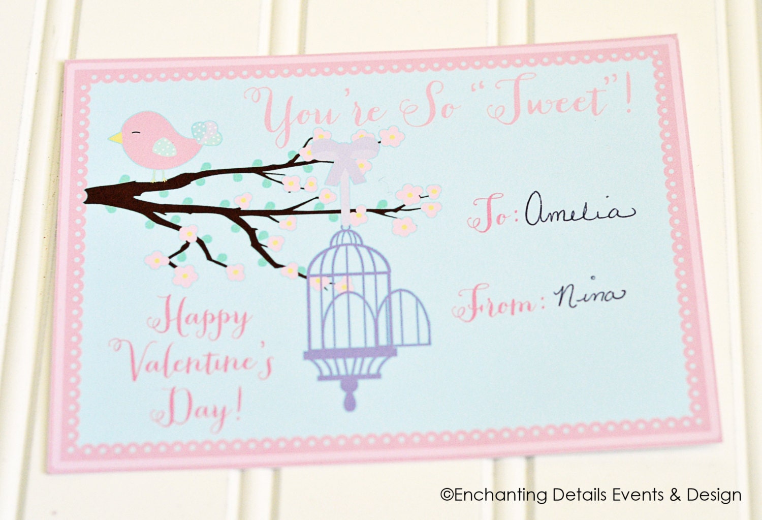Sweet Tweet Love Bird Valentine's Day Printable Card Il_570xn