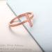 Sideways Cross Ring - Rose Gold // R0006-RG // Everyday Jewelry, Birthday Gift, Simple, Chic