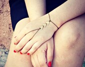 triangle slave bracelet, geometric bracelet, bracelet ring, ring bracelet, art deco