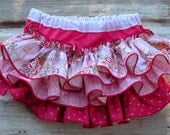 Bella Baby Blu EASTER Ruffle Bloomer Baby Ruffle Diaper Cover with Floral Pink & Polka Dots Birthday Bloomers Newborn Toddler 6310