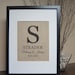 Personalized Burlap Wedding Gift - 8"x 10" - Monogram, Name, Est. Date - Engagement, Shower, Wedding, Anniversary, Birth Announcement