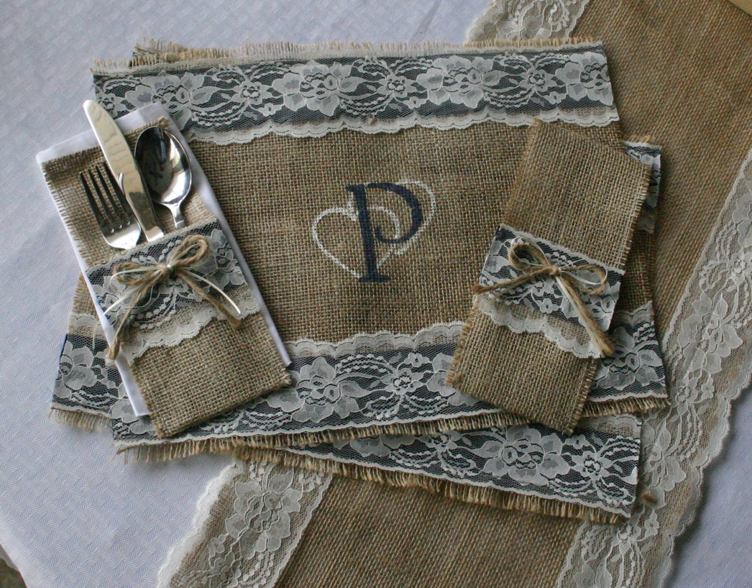 Bride and Groom table setting, Burlap wedding table decorations, country rustic, Garden, woodland cottage, French country weddings