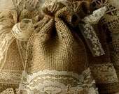 Burlap gift bags and favors for wedding and parties, eco friendly product