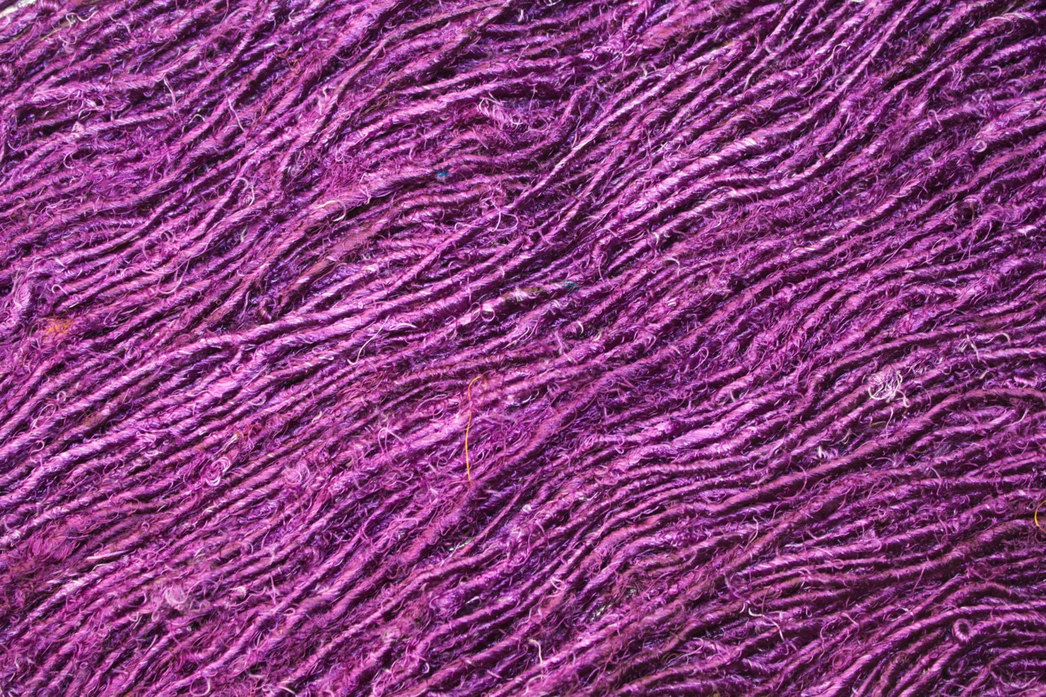 Hand Dyed Banana Silk Yarn - 100 yards Royal Purple Color Way