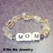 Mom's  Wood ,Citrine and Swarovski Bracelet