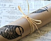 Hand Printed Bird Gift Wrap - Blue Tit - Three Sheets