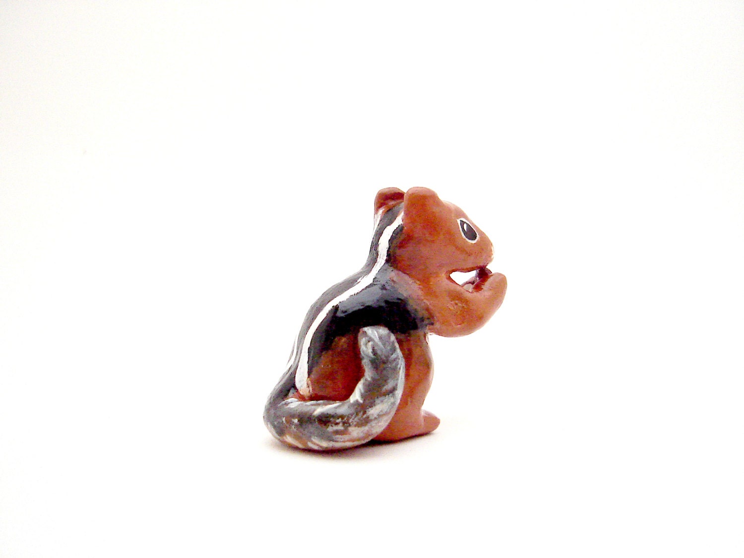 Chipmunk Miniature Figurine - Polymer Clay Chipmunk - Chipmunk Totem - Chipmunk Pocket Totem